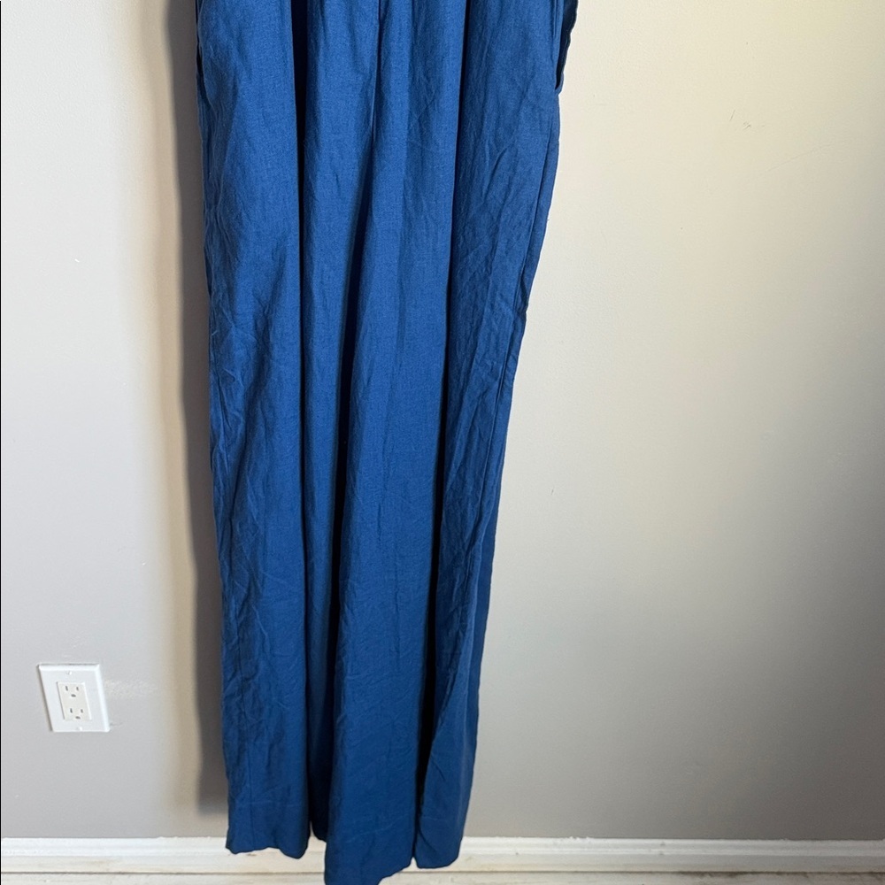 NEW Farm Rio Wide-Leg Belted Linen Viscose Jumpsuit Large - Picture 8 of 12